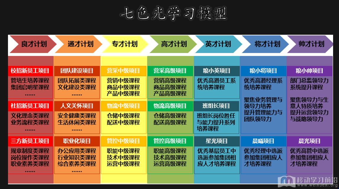 七色光模型 中粮我买网的阶梯式人才培养